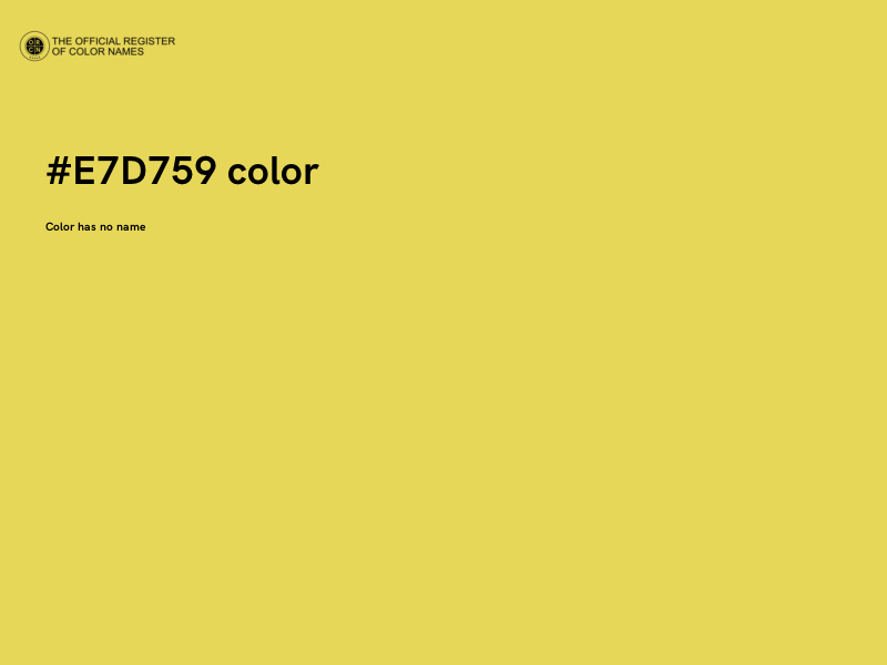 #E7D759 color image