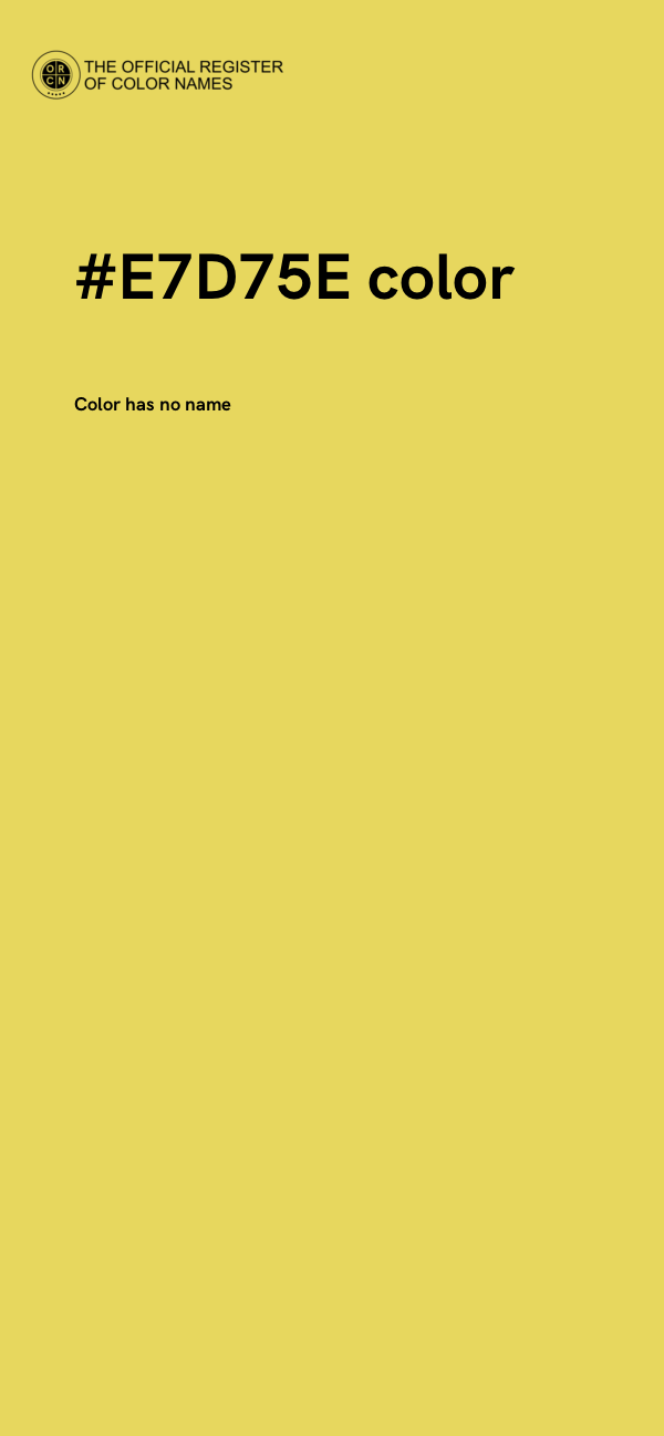 #E7D75E color image