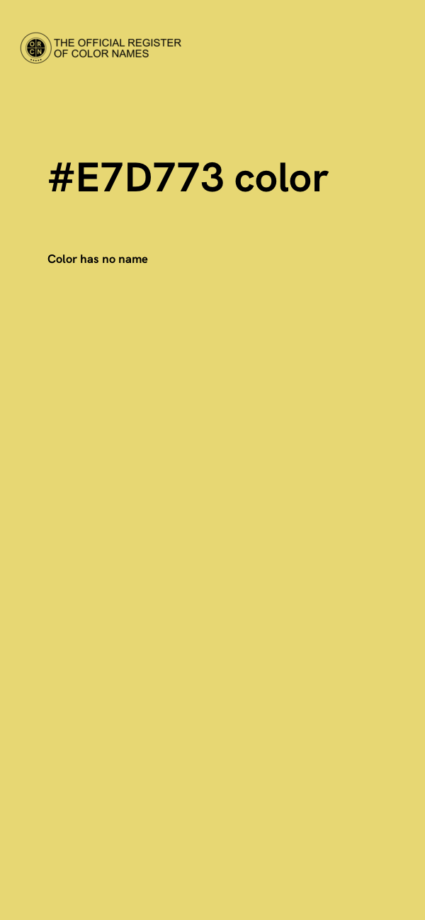 #E7D773 color image