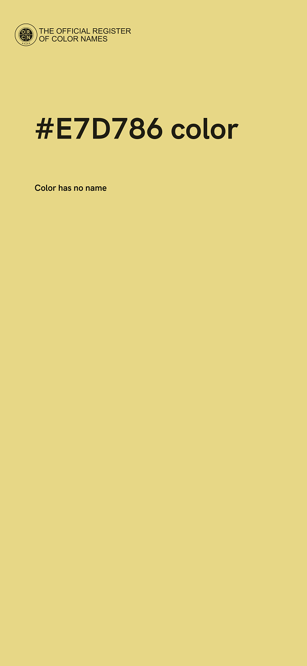 #E7D786 color image