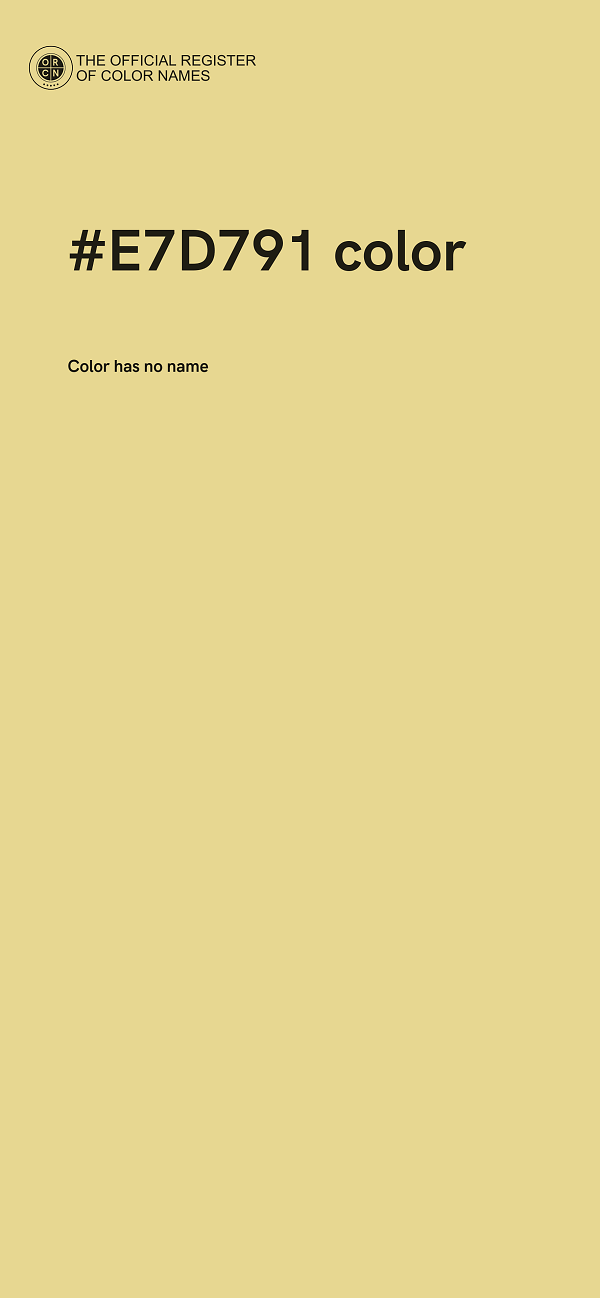 #E7D791 color image