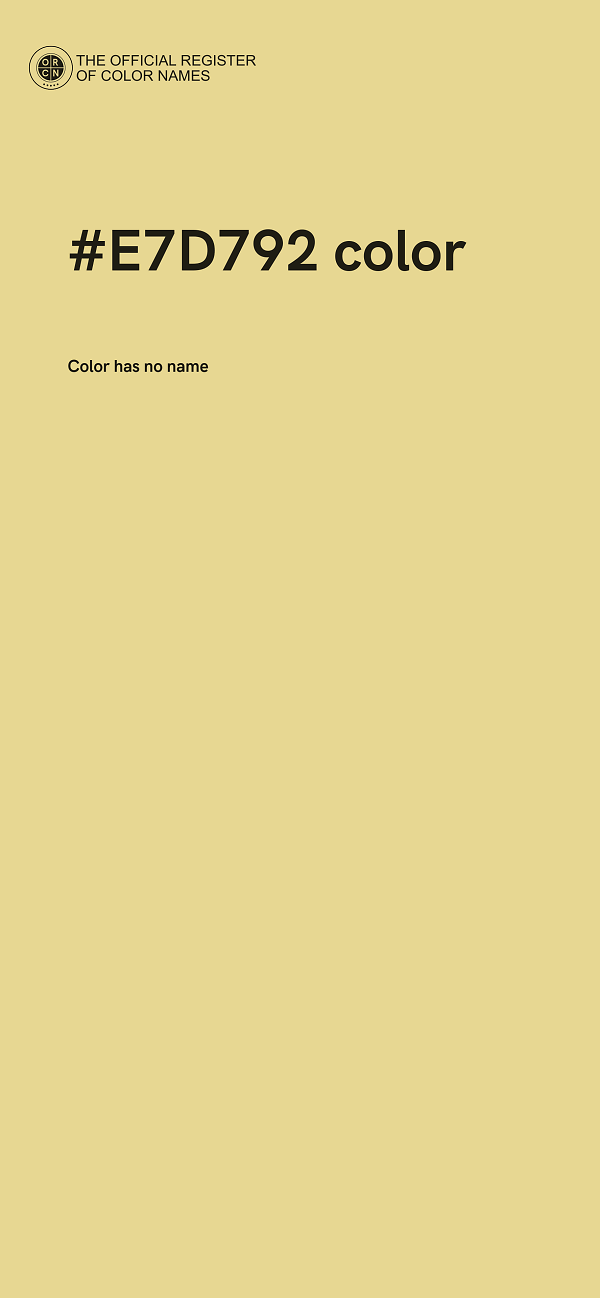 #E7D792 color image