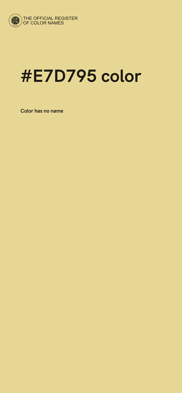#E7D795 color image