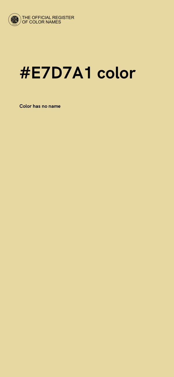 #E7D7A1 color image