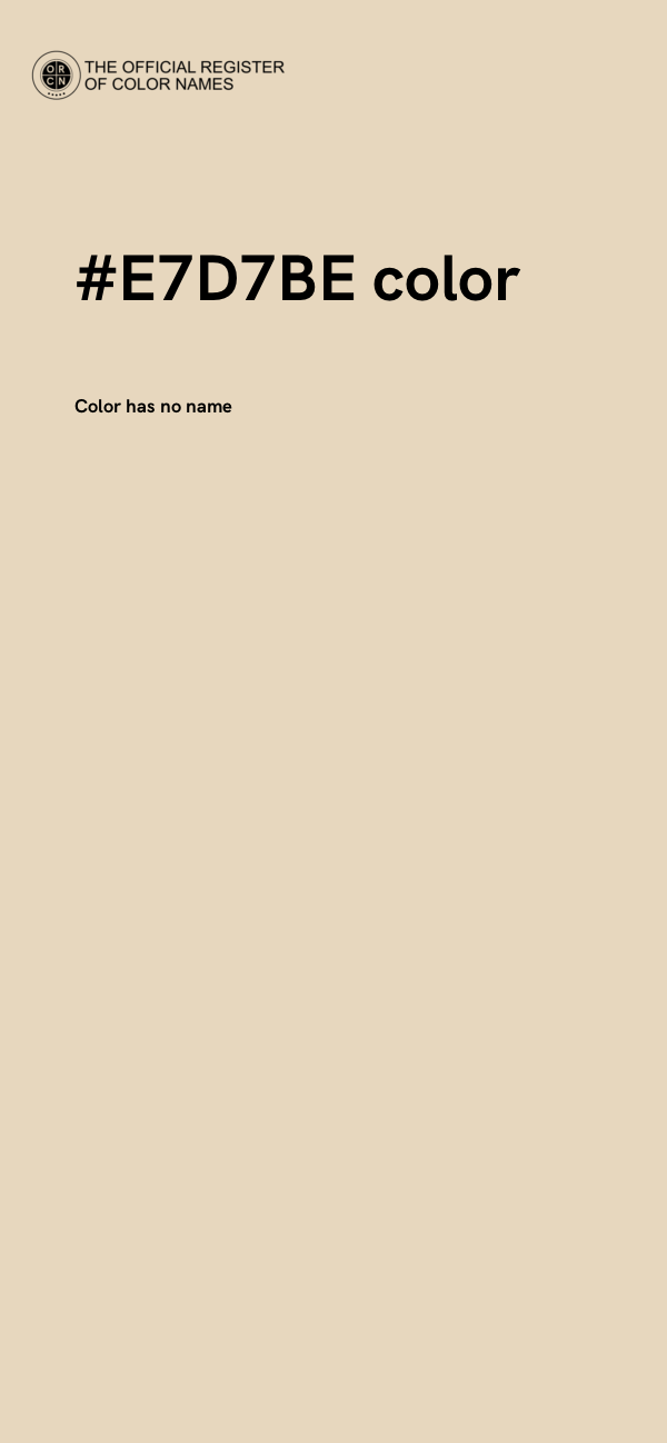 #E7D7BE color image