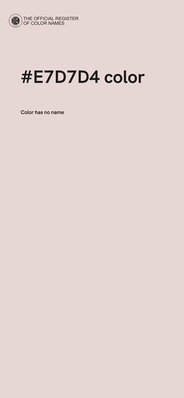 #E7D7D4 color image