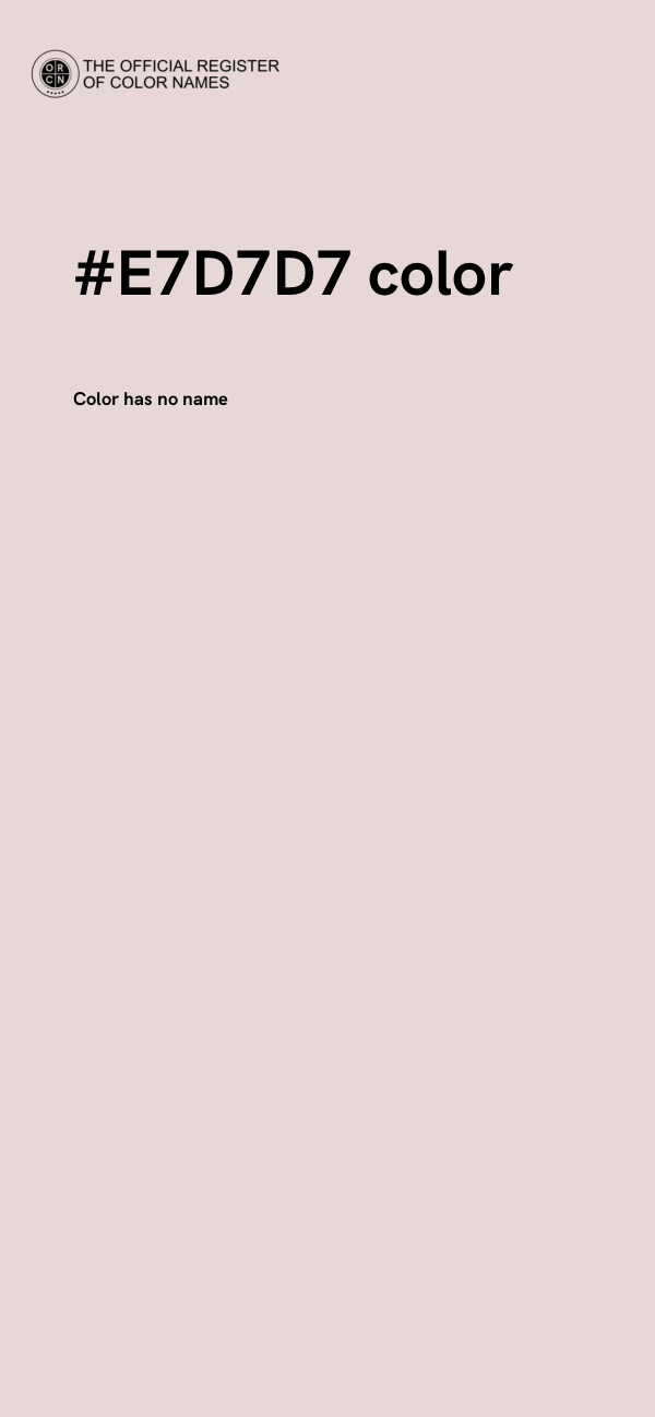 #E7D7D7 color image