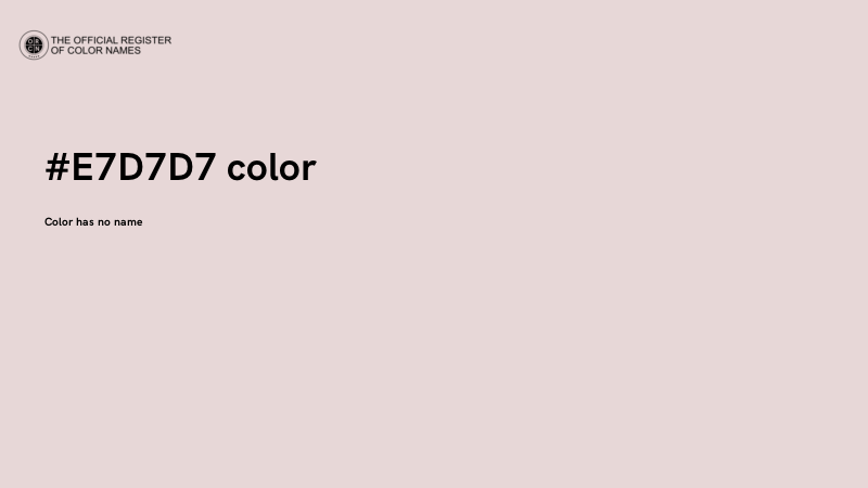 #E7D7D7 color image