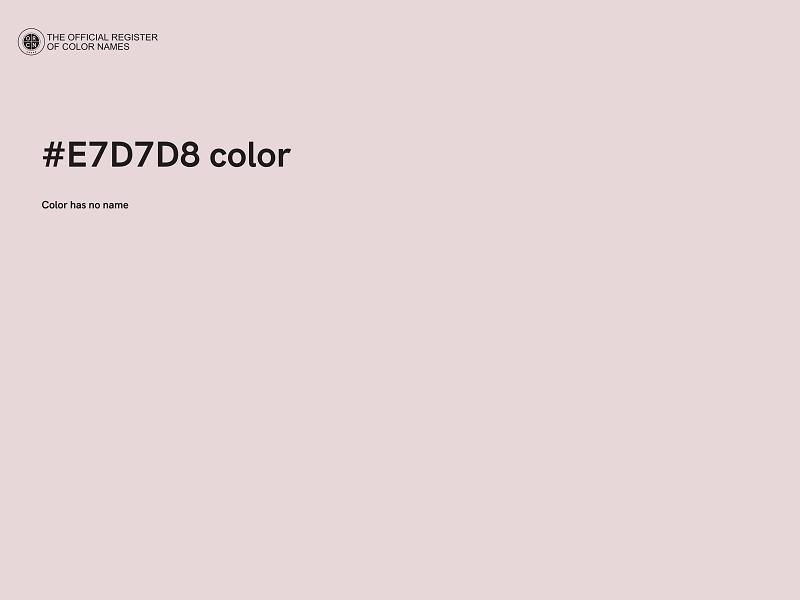 #E7D7D8 color image