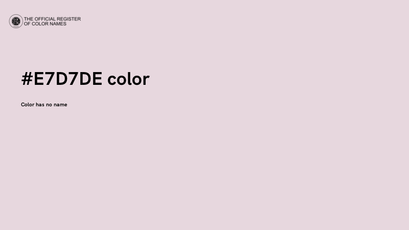 #E7D7DE color image