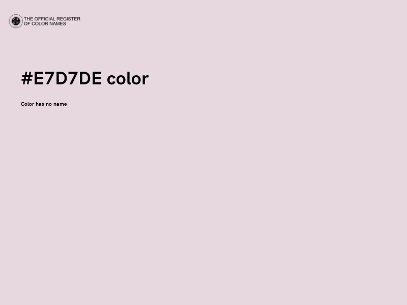 #E7D7DE color image