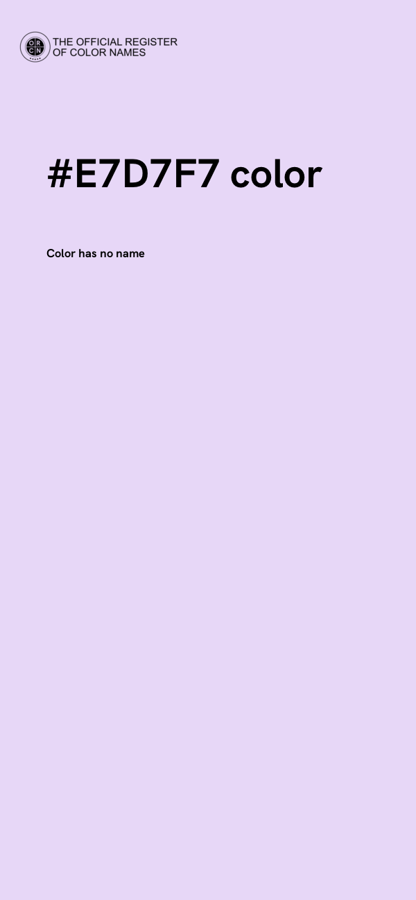 #E7D7F7 color image