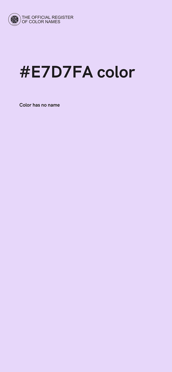 #E7D7FA color image