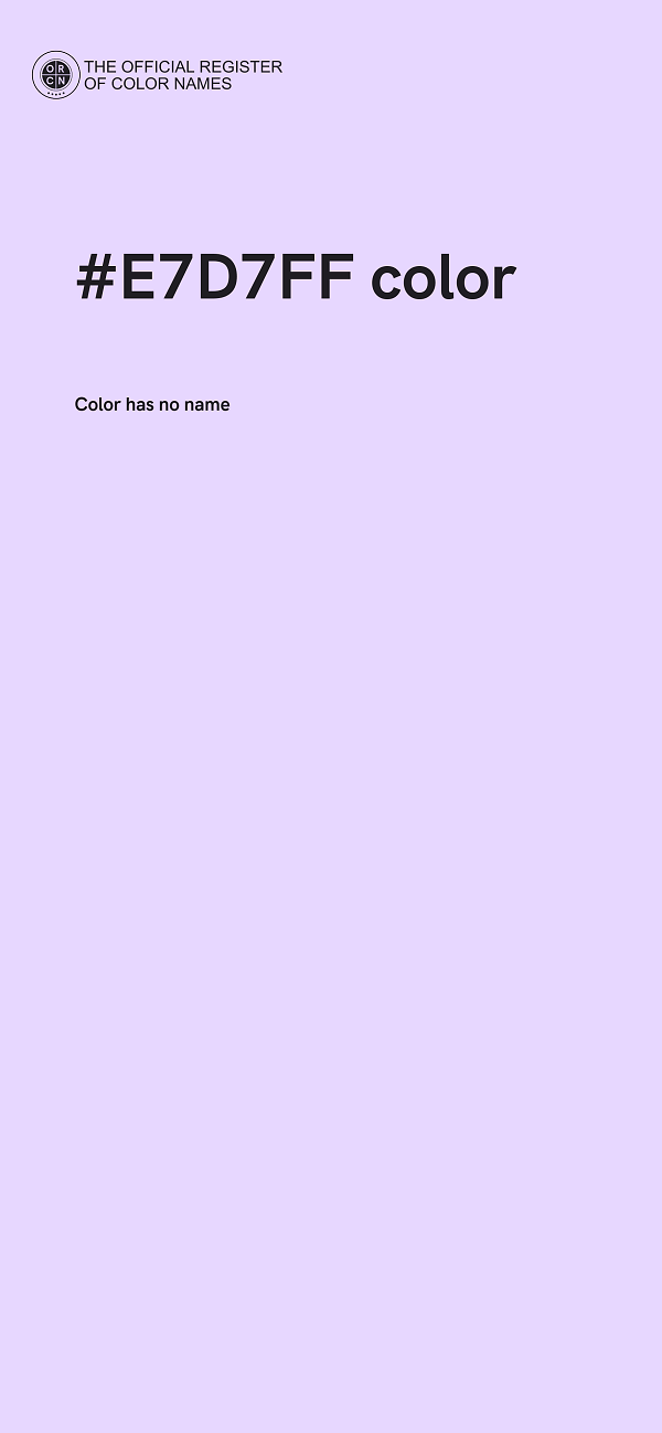 #E7D7FF color image