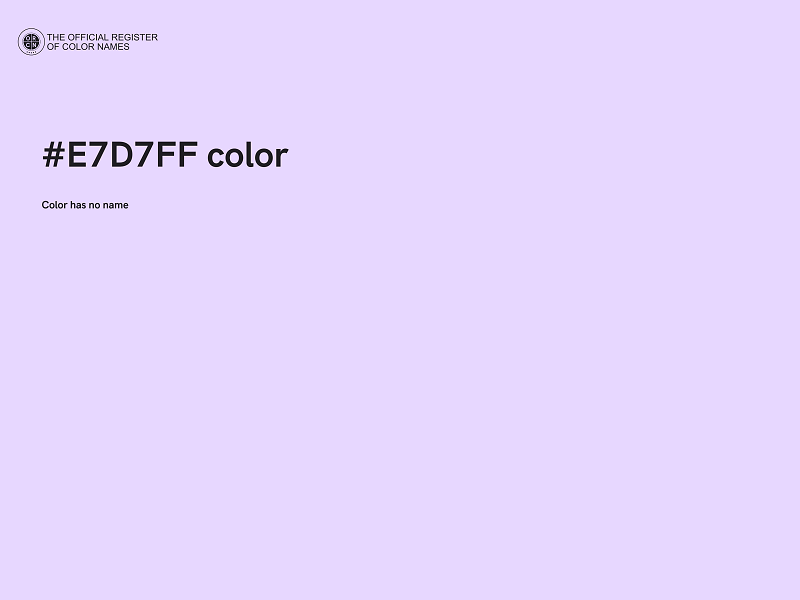 #E7D7FF color image