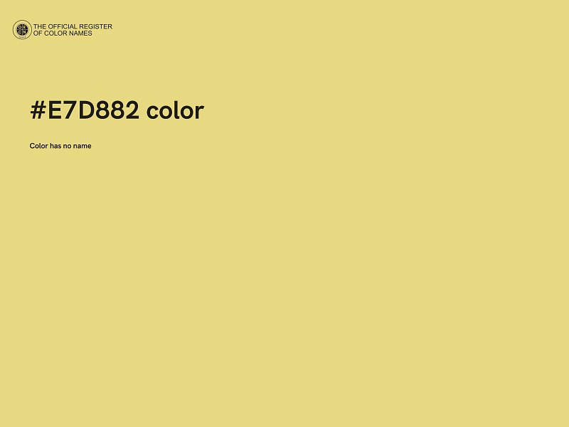 #E7D882 color image