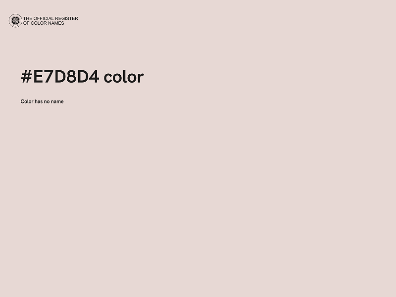 #E7D8D4 color image