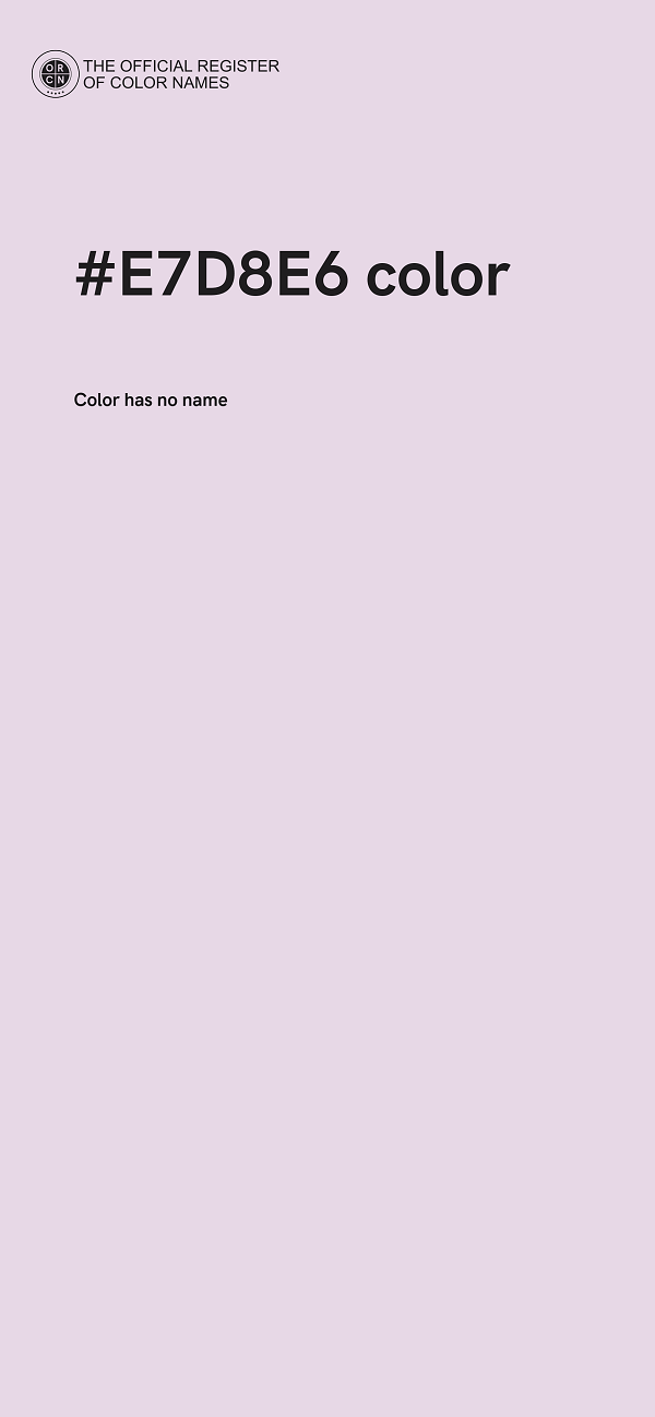 #E7D8E6 color image