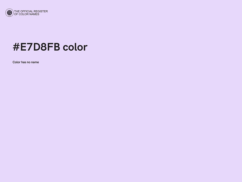 #E7D8FB color image