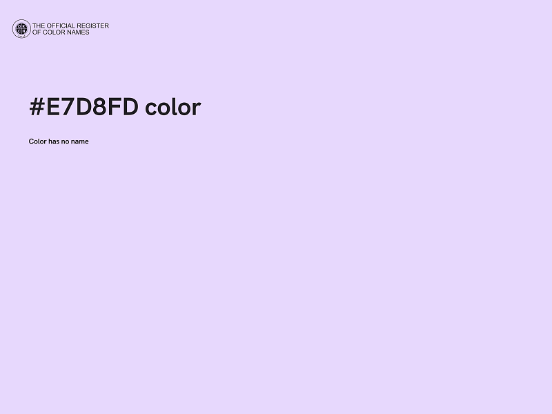 #E7D8FD color image