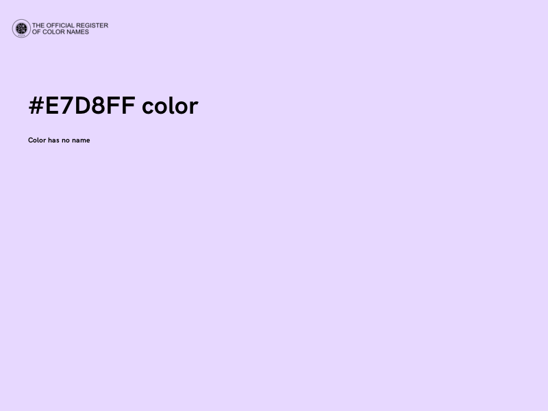 #E7D8FF color image