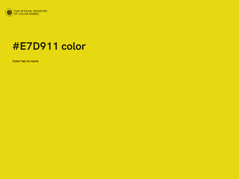 #E7D911 color image