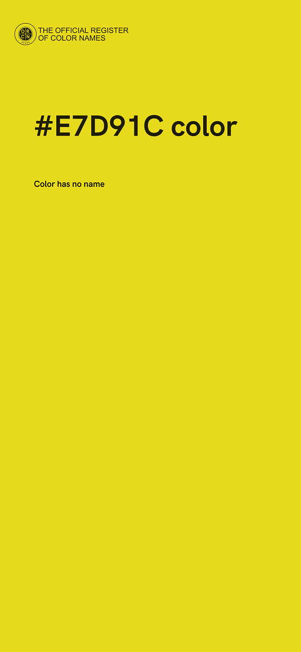 #E7D91C color image