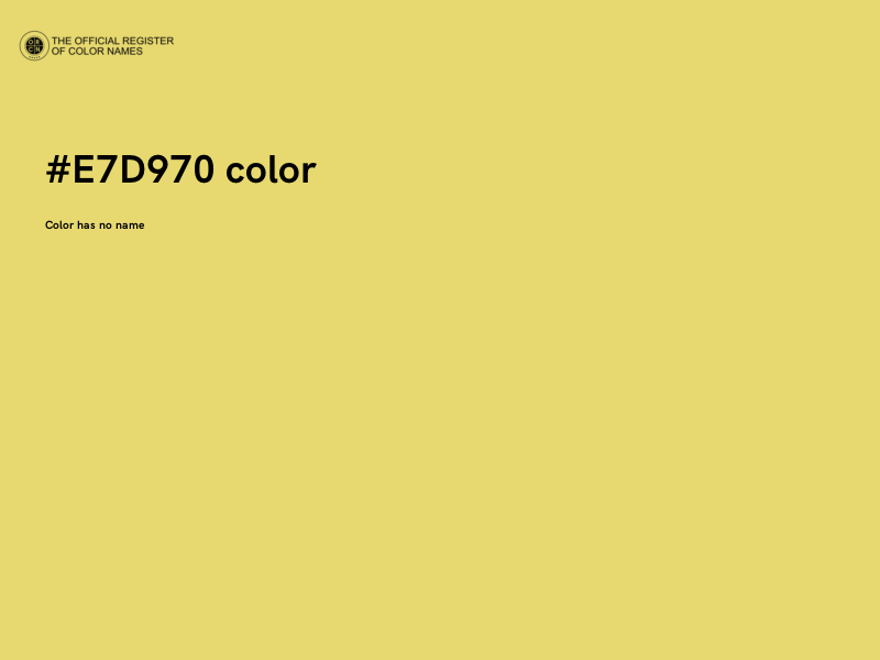 #E7D970 color image