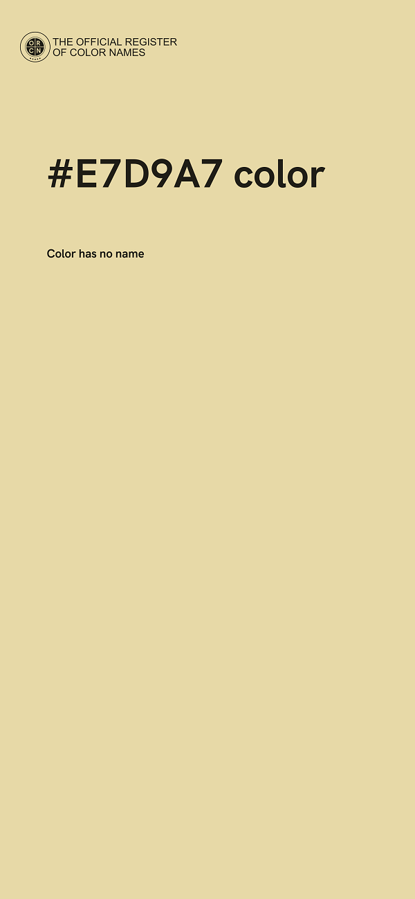 #E7D9A7 color image