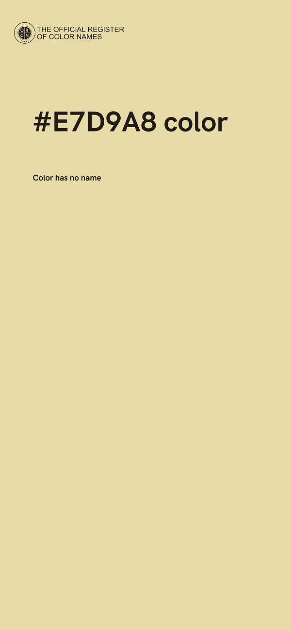 #E7D9A8 color image