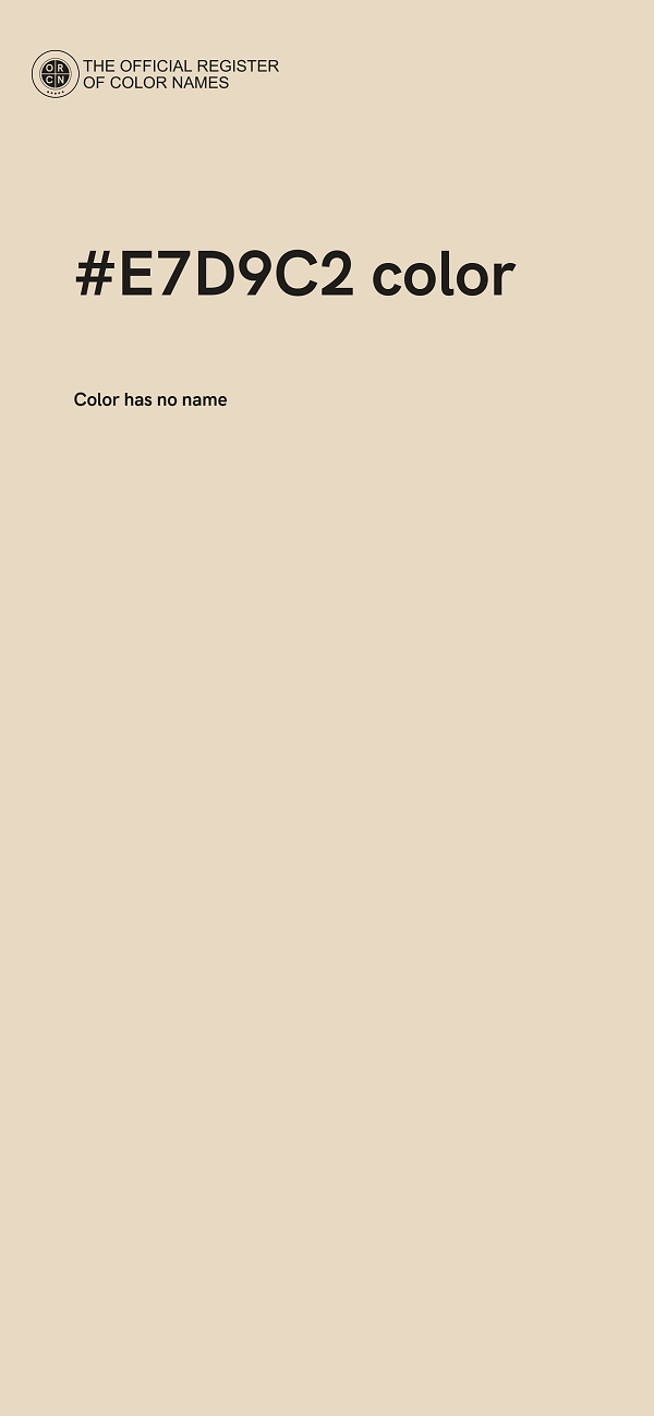 #E7D9C2 color image