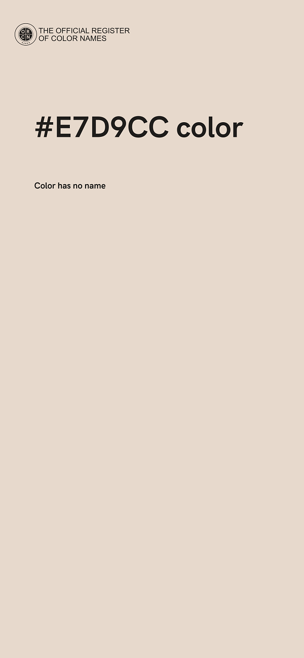 #E7D9CC color image