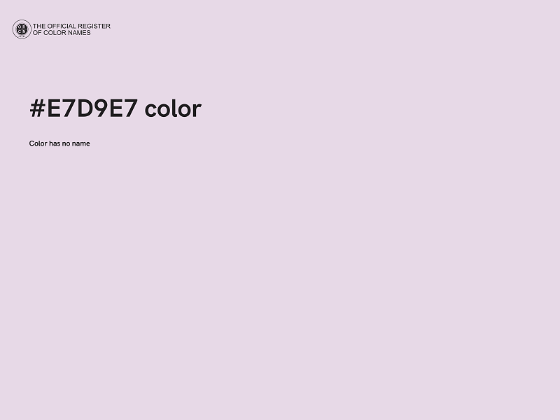 #E7D9E7 color image