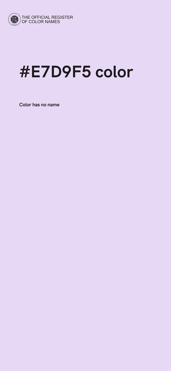 #E7D9F5 color image