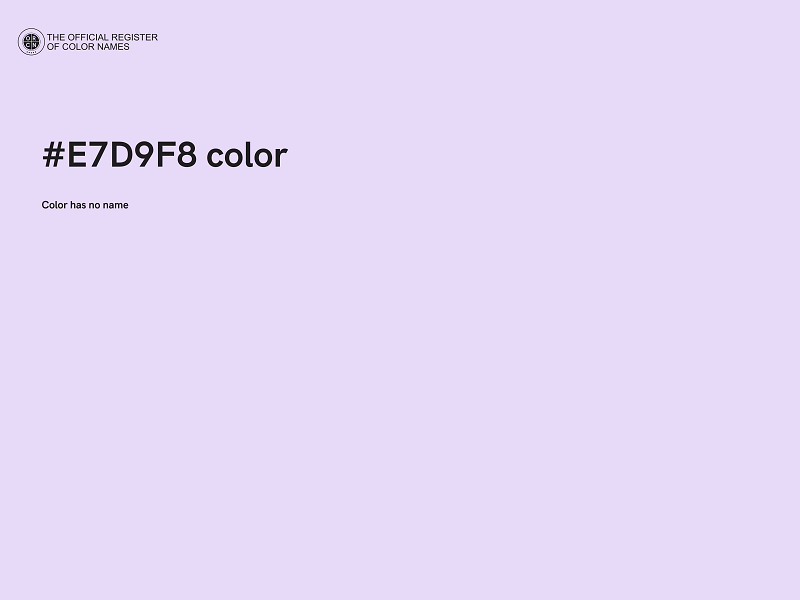 #E7D9F8 color image