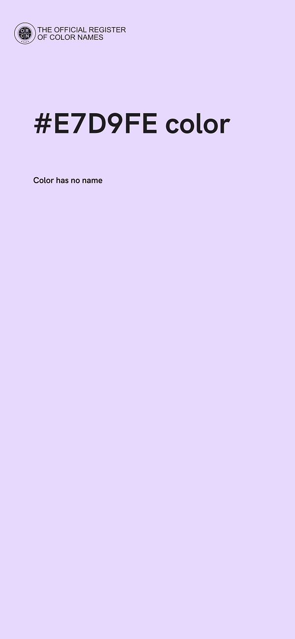 #E7D9FE color image