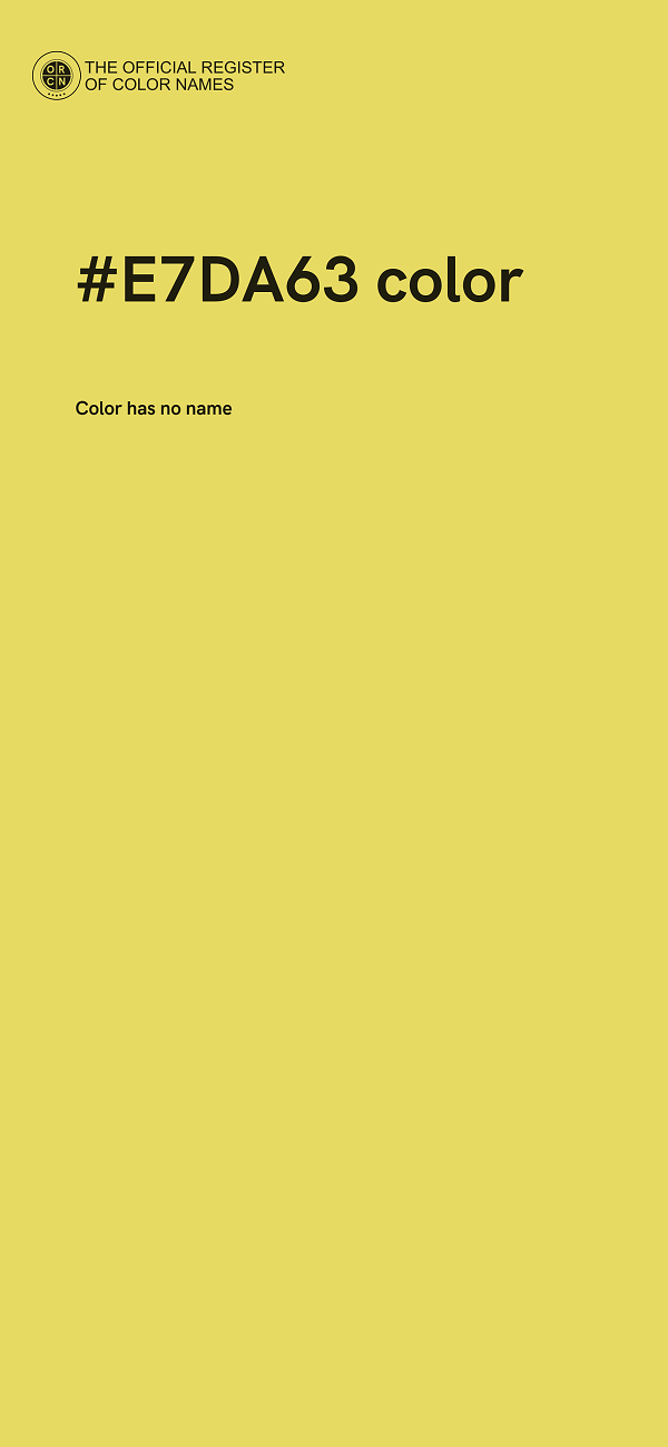 #E7DA63 color image