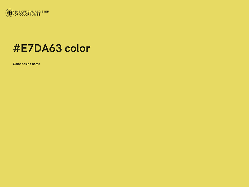 #E7DA63 color image