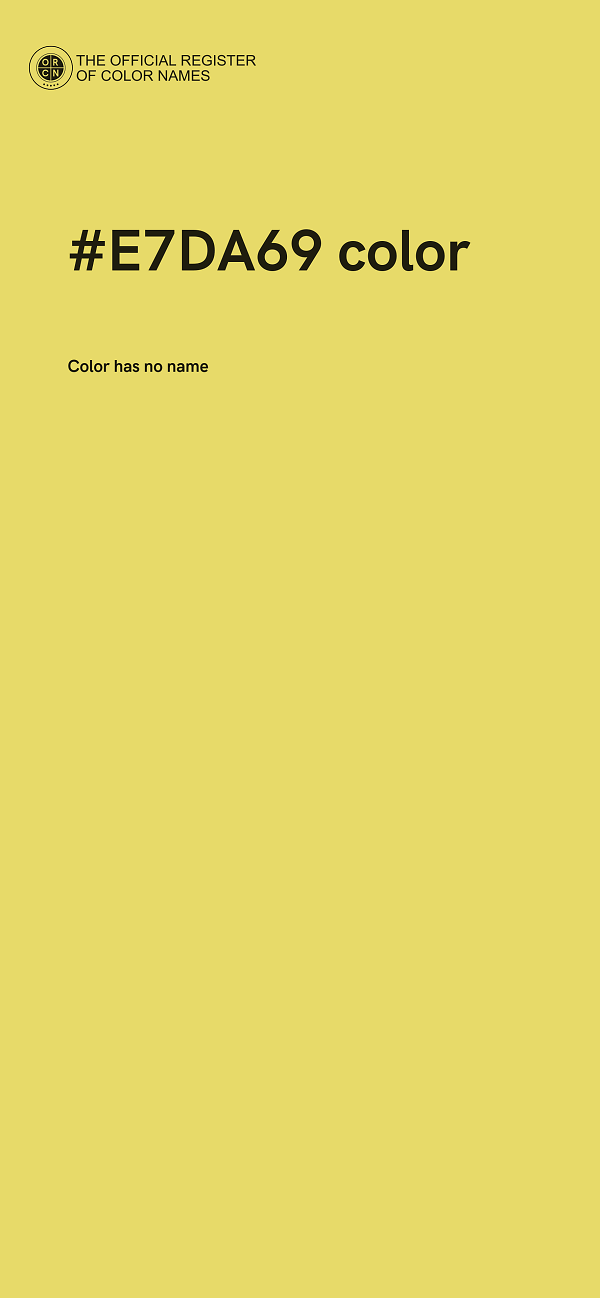 #E7DA69 color image