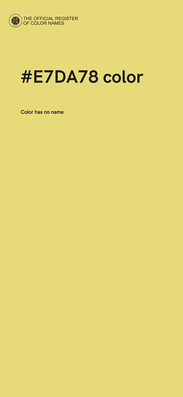 #E7DA78 color image