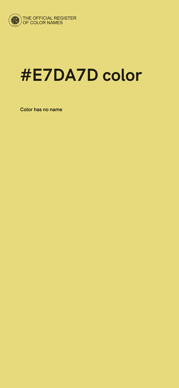 #E7DA7D color image