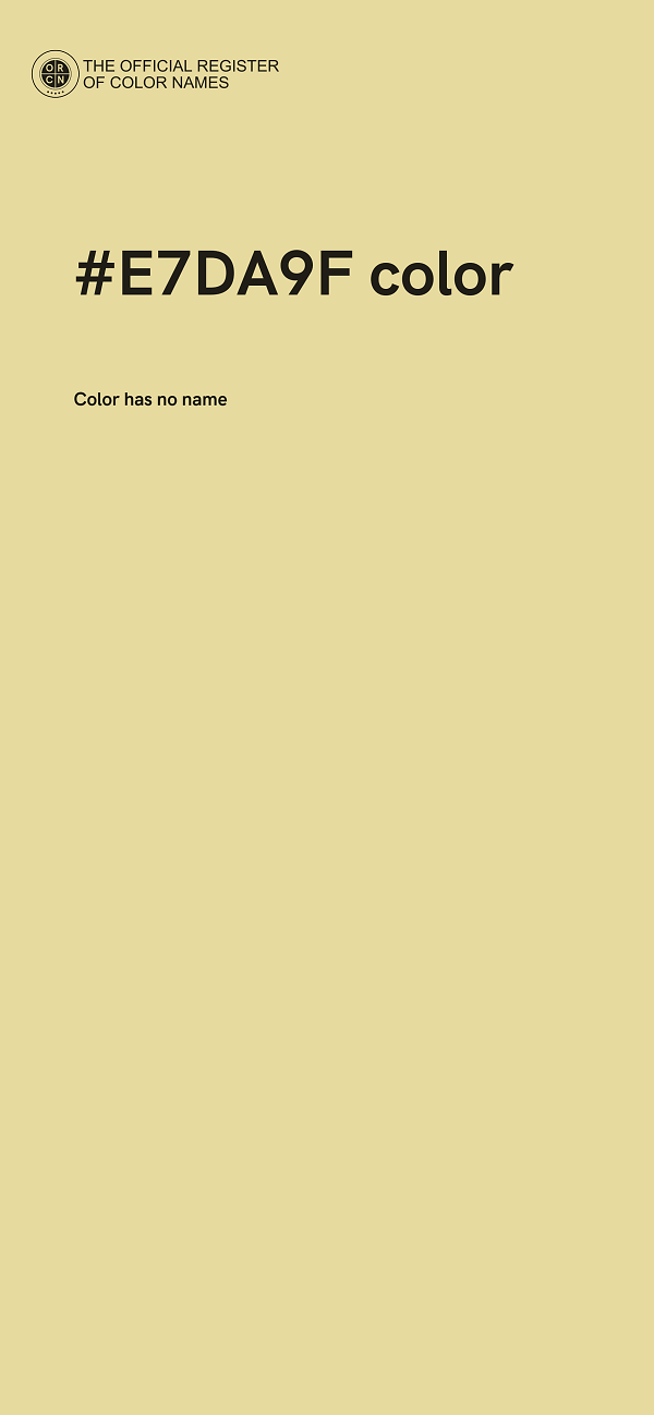 #E7DA9F color image