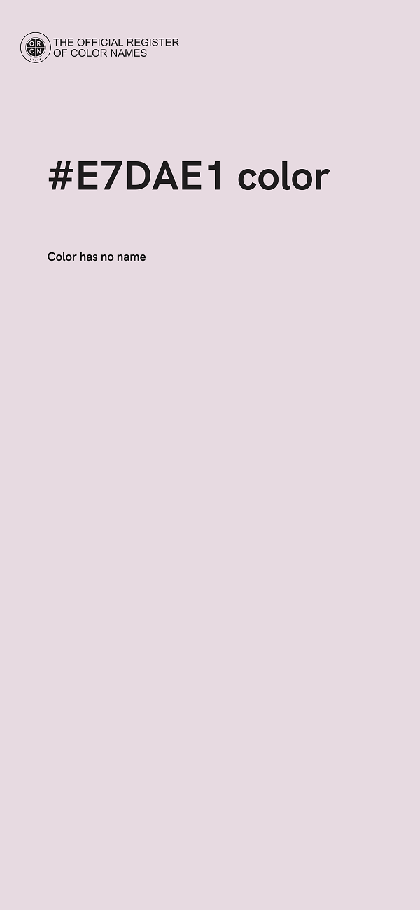 #E7DAE1 color image