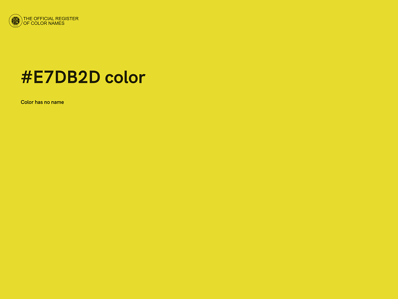 #E7DB2D color image