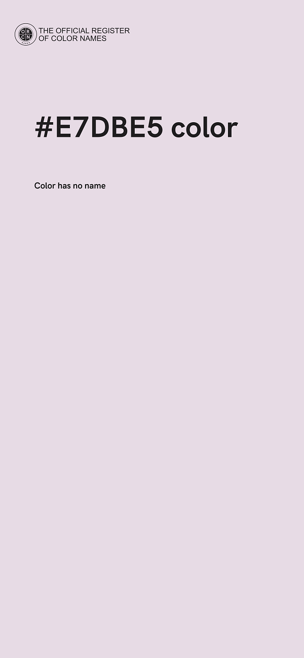 #E7DBE5 color image