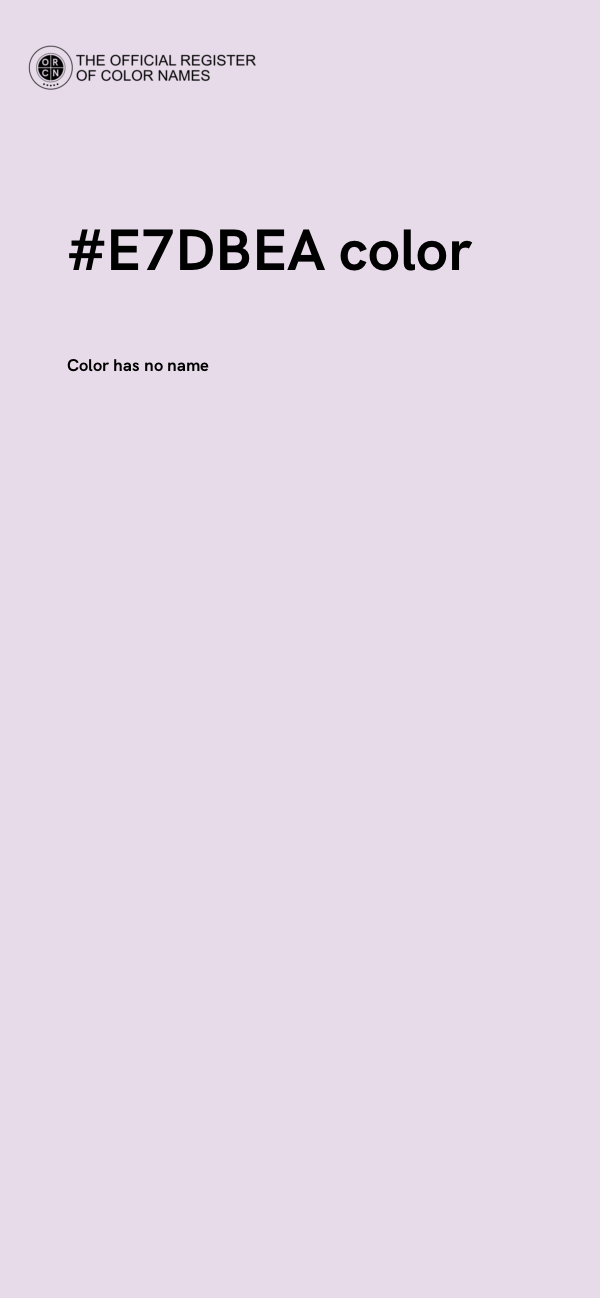 #E7DBEA color image