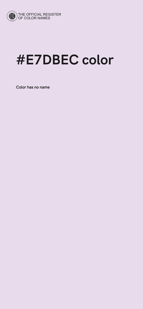 #E7DBEC color image