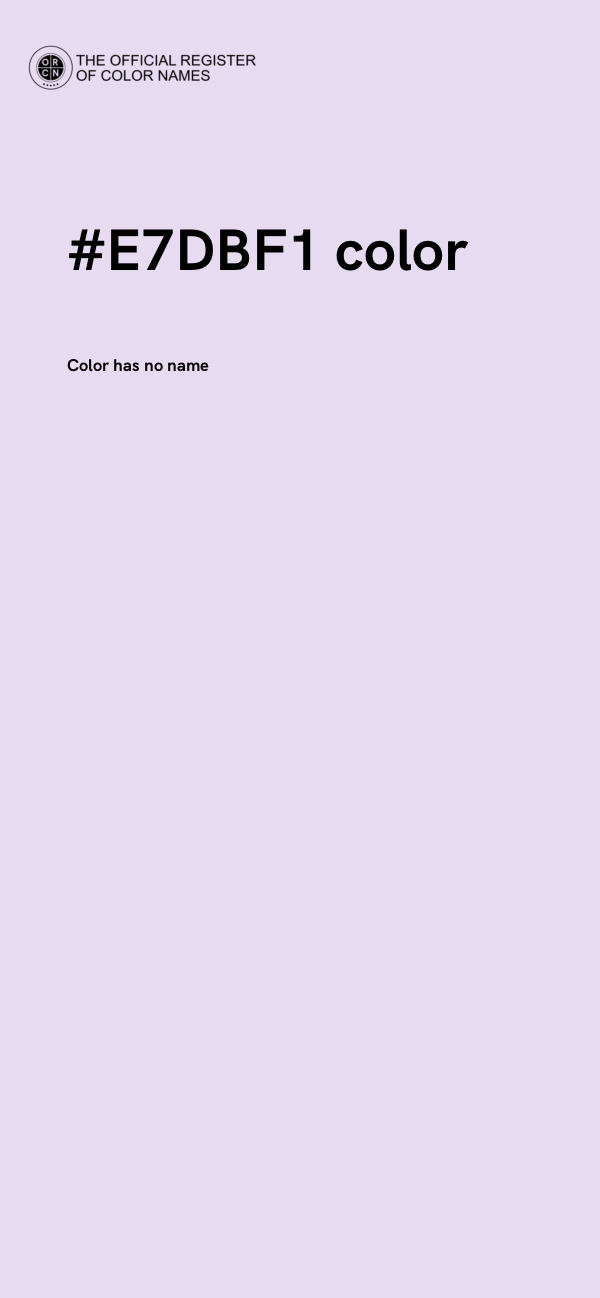 #E7DBF1 color image
