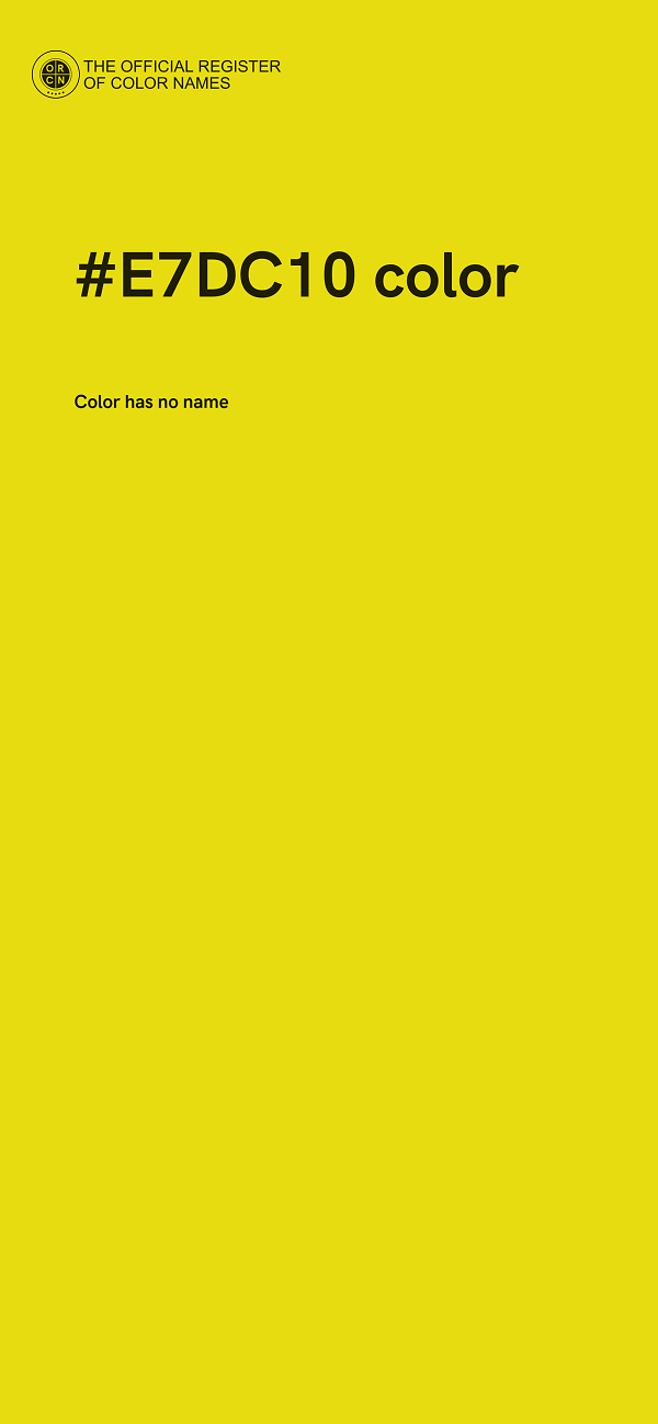 #E7DC10 color image