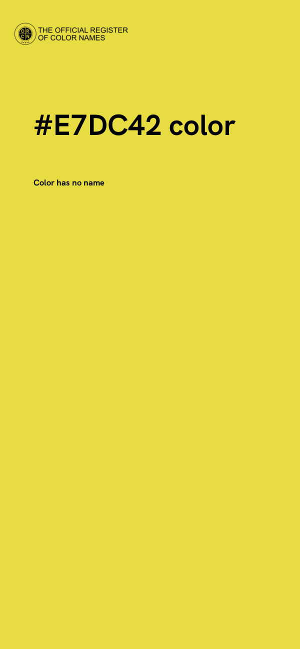 #E7DC42 color image
